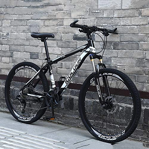 Mountain Bike : YXYLD Mountain Bike 26 Inch High-carbon Steel Hardtail, Men's Mountain Bicycle with Front Suspension Adjustable Seat Mountain Bikes, Spoke Wheel Portable Bicycle Adult