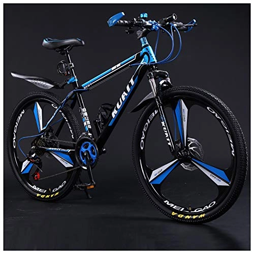 Mountain Bike : YXYLD Mountain Bike 26 Inch with Double Disc Brake, Adult MTB, Hardtail Bicycle with Adjustable Seat, Thickened Carbon Steel Frame, 3 cutter, 21 / 24 / 27 / 30 speed