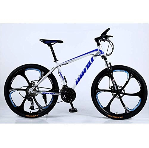 Mountain Bike : YZ-YUAN 26'' mountain bike, MTB, High Carbon Steel Outroad Bicycles, 21 / 24 / 27 / 30 Speed Bicycle Full Suspension MTB Gears Dual Disc Brakes Mountain Bicycle Sport Cycling Road Bikes Exercise B 30 speed