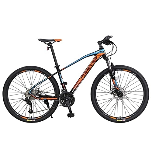 Mountain Bike : zcyg 27 Speed Adult Mountain Bike, 27.5 / 26 Inch Wheels, Aluminum Frame, Lock-Out Suspension Fork And Dual Disc Brake, Light Weight For Mens Womens(Size:27.5in)