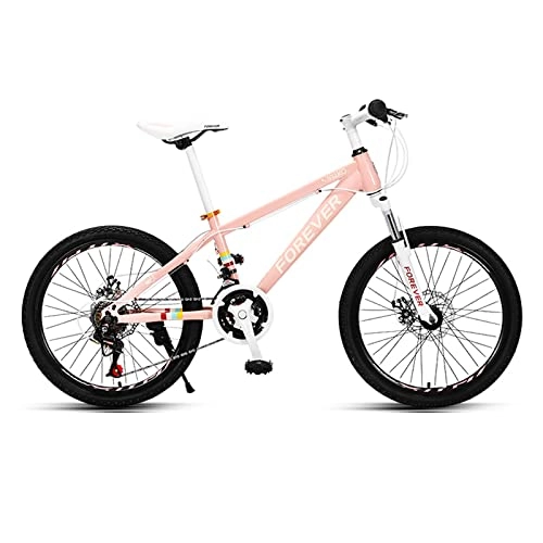 Mountain Bike : zcyg Adult Mountain Bike, 24 Speed High Carbon Steel Frame Bicycle, 24 Inch Wheels MTB Bikes For Women / Youth / Adult With Mechanical Disc Brakes, Suspension Fork(Color:Pink)