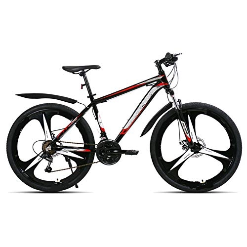 Mountain Bike : zhoudashu 26 inch 21 Speed Mountain Bike, Aluminum Alloy Suspension Bike Double Disc Brake Bicycle