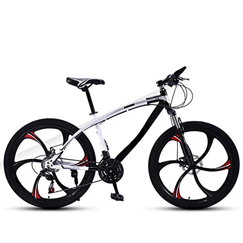 Mountain Bike : ZJBKX 24 Inch Mountain Bike Bicycle, Student Adult Men and Women Variable Speed Bicycles Dual Disc Brakes Dual Shock Absorbers Ultralight Bikes 21speed