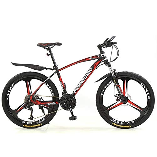 Mountain Bike : ZLZNX Bicycle, 26 Inch 21 / 24 / 27 / 30 Speed Mountain Bikes, Hard Tail Mountain Bicycle, Lightweight Bicycle with Adjustable Seat, Double Disc Brake, Red, 27Speed