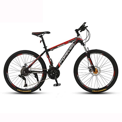Mountain Bike : ZMCOV 24 / 26 Inch Mountain Bikes, High-Carbon Steel Hardtail Mountain Bike, Mountain Bicycle with Front Suspension Adjustable Seat, 30 speed, 24Inch