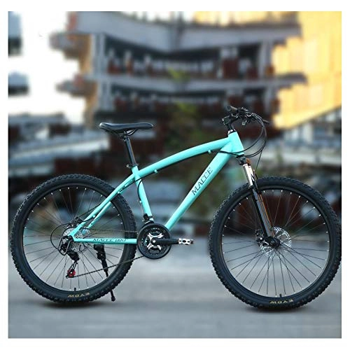Mountain Bike : ZMJY Mountain Bike, 26 Inch Lightweight Alloy Frame Disc Brake 21 Speed Adjustable Mountain Bike, Green