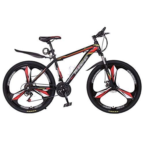 Mountain Bike : ZRN Outdoors Sport Cycling 24 / 26” Wheel Mountain Bike, 24 Speed, High-carbon Steel Frame with Disc Brakes Bicycle