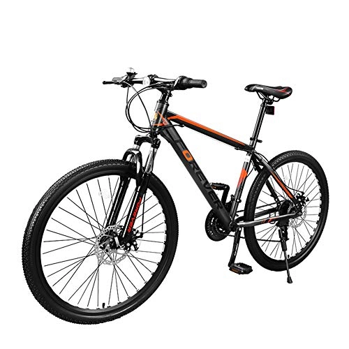 Mountain Bike : ZTIANR Mountain Bicycle, 26 Inch 24 Speed / Shock Absorber Front Fork / Dual Disc Brake Mountain Bike Adult Male Lady Bike Off-Road Vehicle, Orange