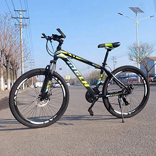 Mountain Bike : ZTIANR Mountain Bicycle, Full Suspension Mountain Bike Disc Brakes 26 Inches 24 Speed Adult Bicycle, Green