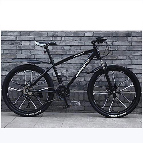 Mountain Bike : ZTMN 21-speed Mountain Bike 26-inch Mountain Bike Adult Men And Women, Double Disc Brake High Carbon Steel Bike
