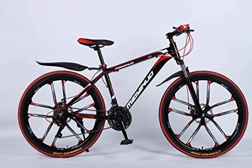 Mountain Bike : ZTYD 26In 27-Speed Mountain Bike for Adult, Lightweight Aluminum Alloy Full Frame, Wheel Front Suspension Mens Bicycle, Disc Brake, Black 5