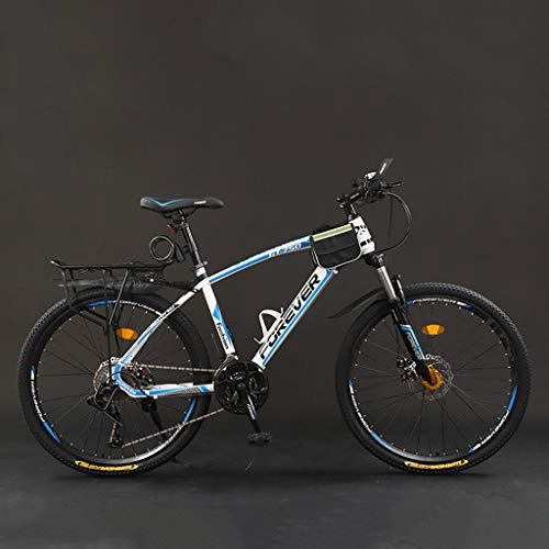 Mountain Bike : zxcvb Adult Mountain Bike, 24 / 26 inch Wheels, Mountain Trail Bike High Carbon Steel Outroad Bicycles, 21-Speed Bicycle Full Suspension MTB ​​Gears Dual Disc Brakes Mountain Bicycle