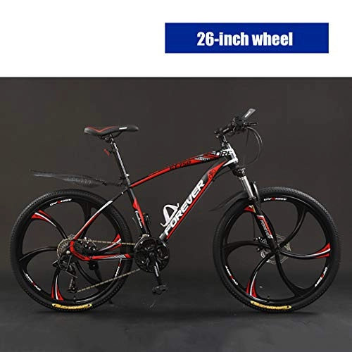 Mountain Bike : zxcvb Adult Mountain Bike, 26 inch Wheels, Mountain Trail Bike High Carbon Steel Outroad Bicycles, 21 / 24 / 27 / 30-Speed Bicycle Full Suspension MTB Dual Disc Brakes