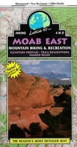 Mountain Biking Book : Moab East Mountain Bike Trails Topo Map