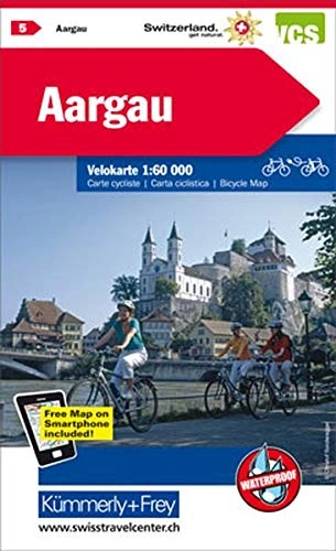 Mountainbike-Bücher : Aargau: Velokarte Nr. 5, Massstab 1:60 000, waterproof, Free Map on Smartphone included (Kümmerly+Frey Velokarten)