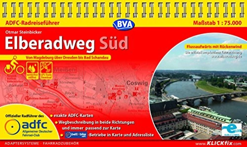 Mountainbike-Bücher : ADFC-Radreiseführer Elberadweg Süd 1:75.000 praktische Spiralbindung, reiß- und wetterfest, GPS-Tracks Download: Von Magdeburg über Dresden nach Bad Schandau