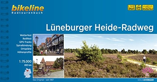 Mountainbike-Bücher : Bikeline Radtourenbuch: Lüneburger Heide-Radweg: Radtourenbuch und Karte 1 : 75.000, 893 km, wetterfest / reißfest, GPS-Tracks Download