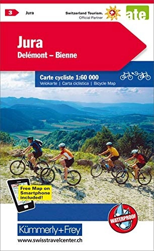 Mountainbike-Bücher : Jura, Delémont, Biel-Bienne Velokarte Nr. 3: 1:60000, waterproof, Freemap on Smartphone included (Kümmerly+Frey Velokarten)