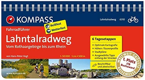 Mountainbike-Bücher : KOMPASS Fahrradführer Lahntalradweg, Vom Rothaargebirge bis zum Rhein: Fahrradführer mit Routenkarten im optimalen Maßstab.