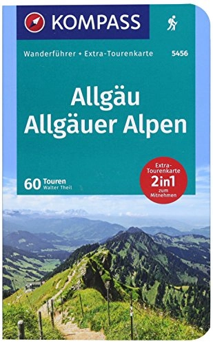 Mountainbike-Bücher : KOMPASS Wanderführer Allgäu, Allgäuer Alpen: Wanderführer mit Extra-Tourenkarte 1:40000, 60 Touren, GPX-Daten zum Download.