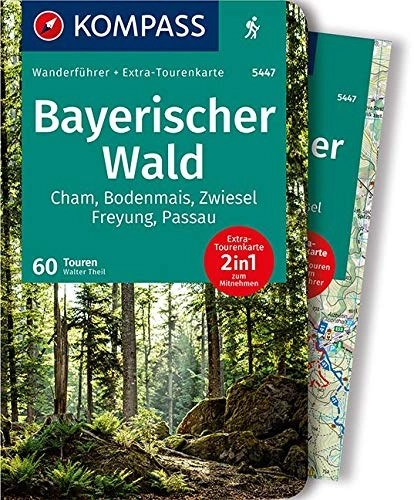 Mountainbike-Bücher : KOMPASS Wanderführer Bayerischer Wald: Wanderführer mit Extra-Tourenkarte, 60 Touren, GPX-Daten zum Download