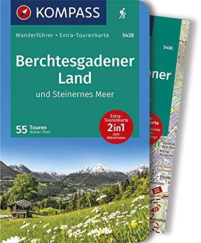 Mountainbike-Bücher : KOMPASS Wanderführer Berchtesgadener Land und Steinernes Meer: Wanderführer mit Extra-Tourenkarte 1:35000, 55 Touren, GPX-Daten zum Download.