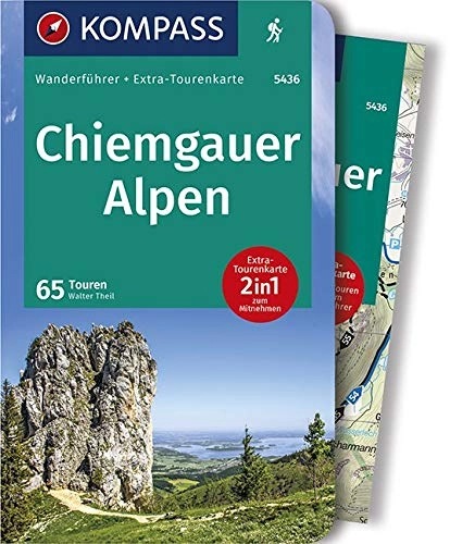Mountainbike-Bücher : KOMPASS Wanderführer Chiemgauer Alpen: Wanderführer mit Extra-Tourenkarte 1:35.000, 65 Touren, GPX-Daten zum Download