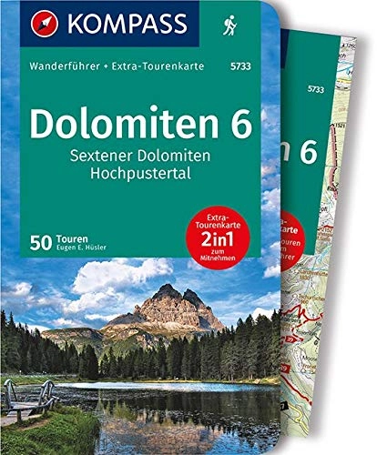 Mountainbike-Bücher : KOMPASS Wanderführer Dolomiten 6, Sextener Dolomiten, Hochpustertal: Wanderführer mit Extra-Tourenkarte 1:50.000, 50 Touren, GPX-Daten zum Download