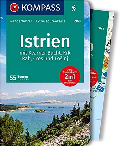 Mountainbike-Bücher : KOMPASS Wanderführer Istrien: Wanderführer mit Extra-Tourenkarte, 55 Touren, GPX-Daten zum Download.