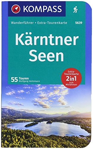 Mountainbike-Bücher : KOMPASS Wanderführer Kärntner Seen: Wanderführer mit Extra-Tourenkarte 1:75000, 55 Touren, GPX-Daten zum Download.
