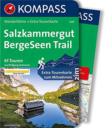 Mountainbike-Bücher : KOMPASS Wanderführer Salzkammergut BergeSeen Trail: Wanderführer mit Extra-Tourenkarte 1:66.000, 61 Touren, GPX-Daten zum Download.