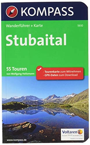 Mountainbike-Bücher : KOMPASS Wanderführer Stubaital: Wanderführer mit Extra-Tourenkarte 1:25.000, 55 Touren, GPX-Daten zum Download