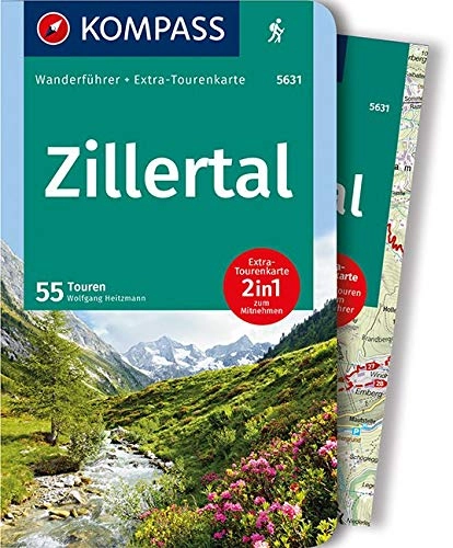 Mountainbike-Bücher : KOMPASS Wanderführer Zillertal: Wanderführer mit Extra-Tourenkarte 1:50.000, 55 Touren, GPX-Daten zum Download