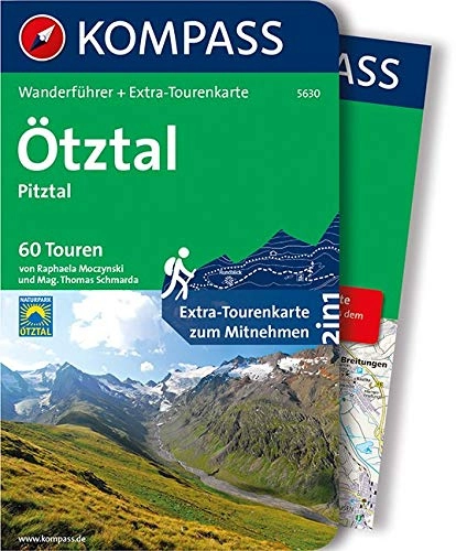 Mountainbike-Bücher : KOMPASS Wanderführer Ötztal, Pitztal: Wanderführer mit Extra-Tourenkarte 1:50.000, 60 Touren, GPX-Daten zum Download