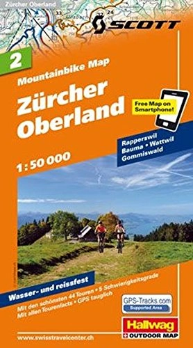 Mountainbike-Bücher : MTB-Karte 02 Zürcher Oberland 1:50.000: Mountainbike Map (Hallwag Mountainbike-Karten)