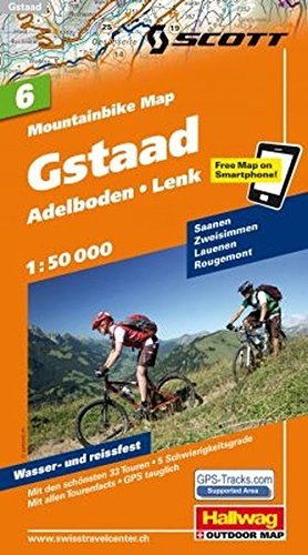 Mountainbike-Bücher : MTB-Karte 06 Gstaad 1:50.000: Mountainbike Map (Hallwag Mountainbike-Karten)