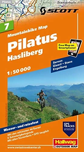 Mountainbike-Bücher : MTB-Karte 07 Pilatus 1:50.000: Mountainbike Map (Hallwag Mountainbike-Karten)