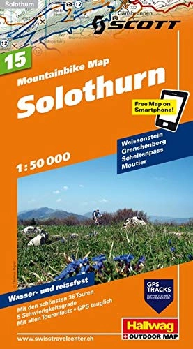 Mountainbike-Bücher : MTB-Karte 14 Solothurn 1:50.000: Mountainbike Map (Hallwag Mountainbike-Karten)