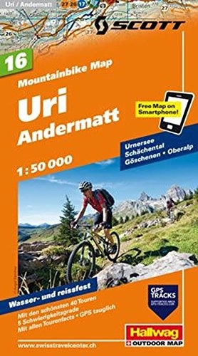Mountainbike-Bücher : MTB-Karte 15 Uri Andermatt 1:50.000: Mountainbike Map (Hallwag Mountainbike-Karten)