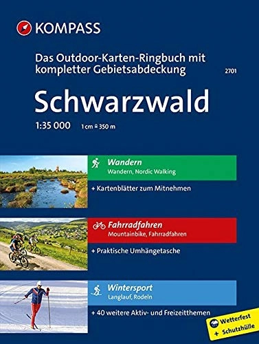 Mountainbike-Bücher : Schwarzwald: 3 in 1: Das KOMPASS-Outdoor-Karten Ringbuch mit kompletter Gebietsabdeckung 1:35000