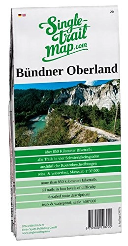 Mountainbike-Bücher : Singletrail Map 020 Bündner Oberland (Singletrail Map / Die Singletrail Maps sind die bekanntesten Mountainbike-Karten der Alpen.)