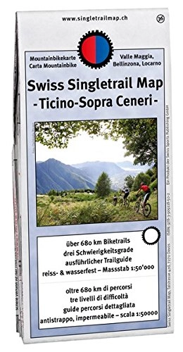 Mountainbike-Bücher : Singletrail Map 036 Ticino / Sopra Ceneri (Singletrail Map / Die Singletrail Maps sind die bekanntesten Mountainbike-Karten der Alpen.)