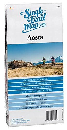 Mountainbike-Bücher : Singletrail Map 050 Aosta: Das Kartenblatt Aosta umfasst das mittlere Aostatal rund um den Hauptort Aosta. Sie enthält die Singletrail-Highlights von ... bekanntesten Mountainbike-Karten der Alpen.)