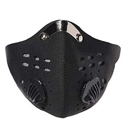 Mountain Bike Face Mask : HZHHH Activated Carbon Mask, Cycling Mask, Mountain Bike Cycling Mask, Dustproof, Windproof And Warm, Black