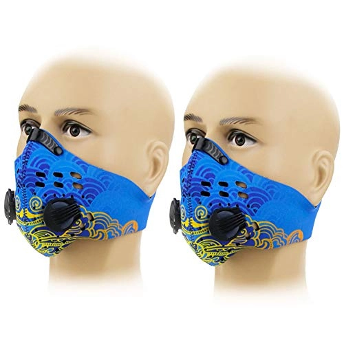 Mountain Bike Face Mask : LAIABOR Anti Pollution face Mask With Activated Carbon Filter to Protect Face Mask for Outdoor Sports Motorcycle Bicycle Cycling, C