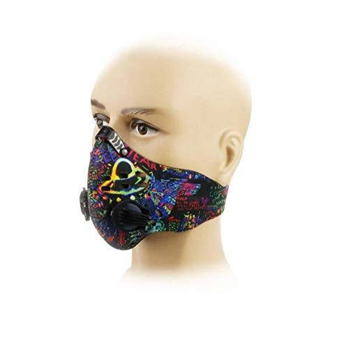 Mountain Bike Face Mask : LAIABOR Dustproof Mask Earloop Velcro Anti-Pollution Carbon Filtration Exhaust Gas Anti Pollen Allergy For Motorcycle Mountain-Biking, Color1