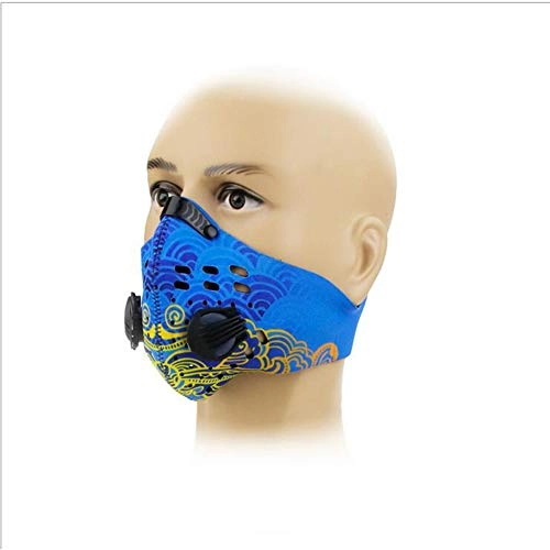 Mountain Bike Face Mask : LAIABOR Dustproof Mask Earloop Velcro Anti-Pollution Carbon Filtration Exhaust Gas Anti Pollen Allergy For Motorcycle Mountain-Biking, Color2