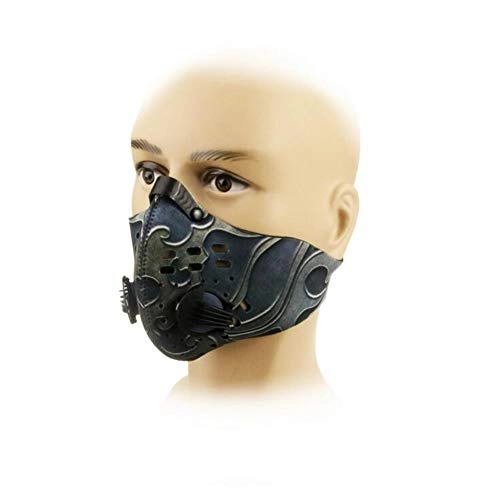 Mountain Bike Face Mask : LAIABOR Dustproof Mask Earloop Velcro Anti-Pollution Carbon Filtration Exhaust Gas Anti Pollen Allergy For Motorcycle Mountain-Biking, Color3