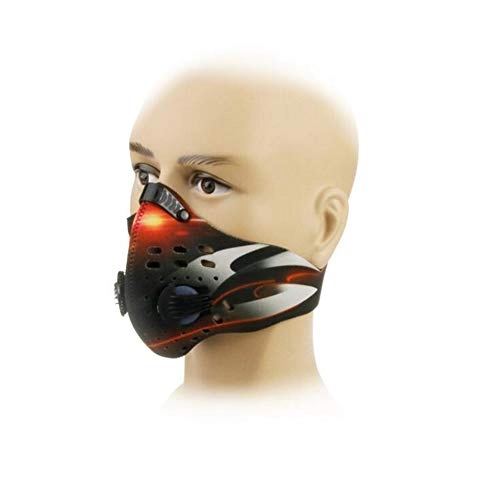 Mountain Bike Face Mask : LAIABOR Dustproof Mask Earloop Velcro Anti-Pollution Carbon Filtration Exhaust Gas Anti Pollen Allergy For Motorcycle Mountain-Biking, Color6