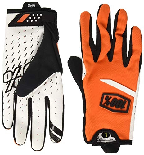 Mountain Bike Gloves : 100% Ridecamp, unisex_adult, 10008-006-12, Orange, L